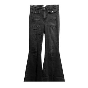Free People Utility Flare Jeans in Black, US Sz 27, Originally $200